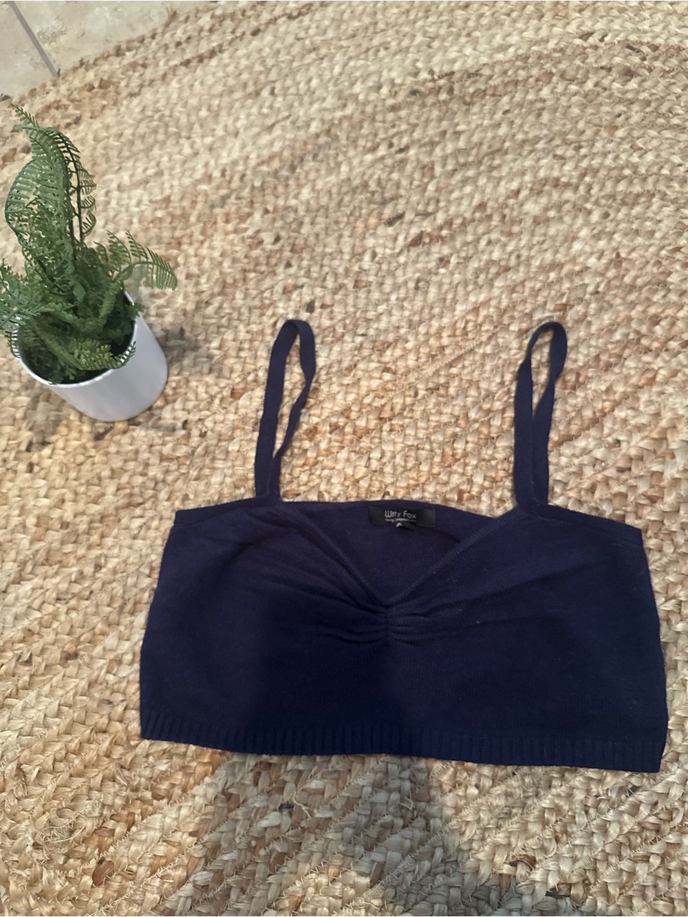 NAVY KNIT TANK